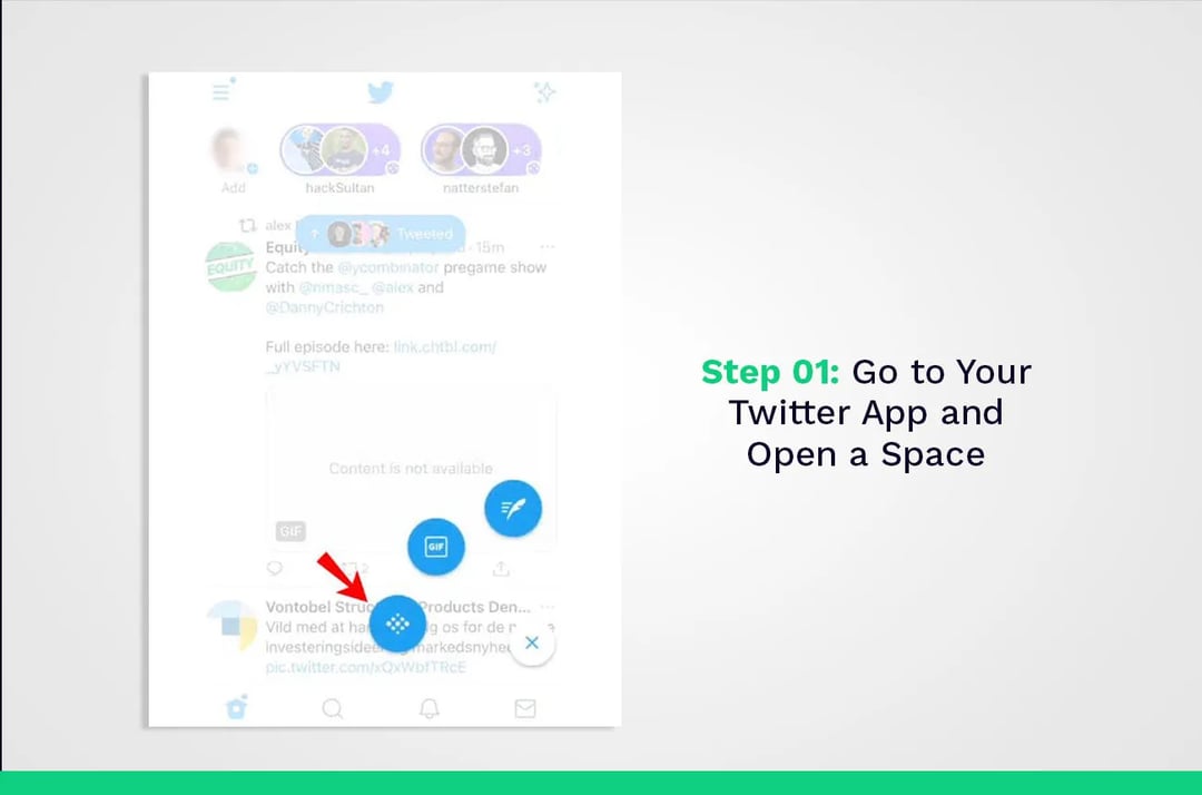 Go to Your Twitter App and Open a Space