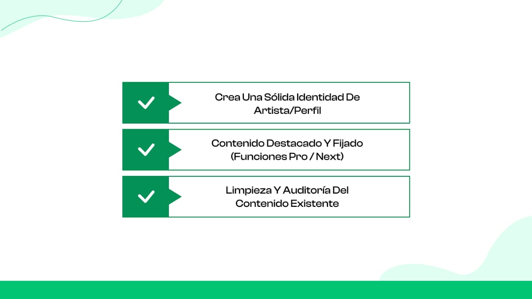  Lista de verificación para la optimización del perfil