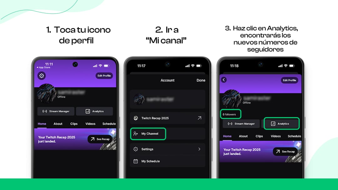  ¿Cómo comprobar seguidores en la aplicación Twitch?