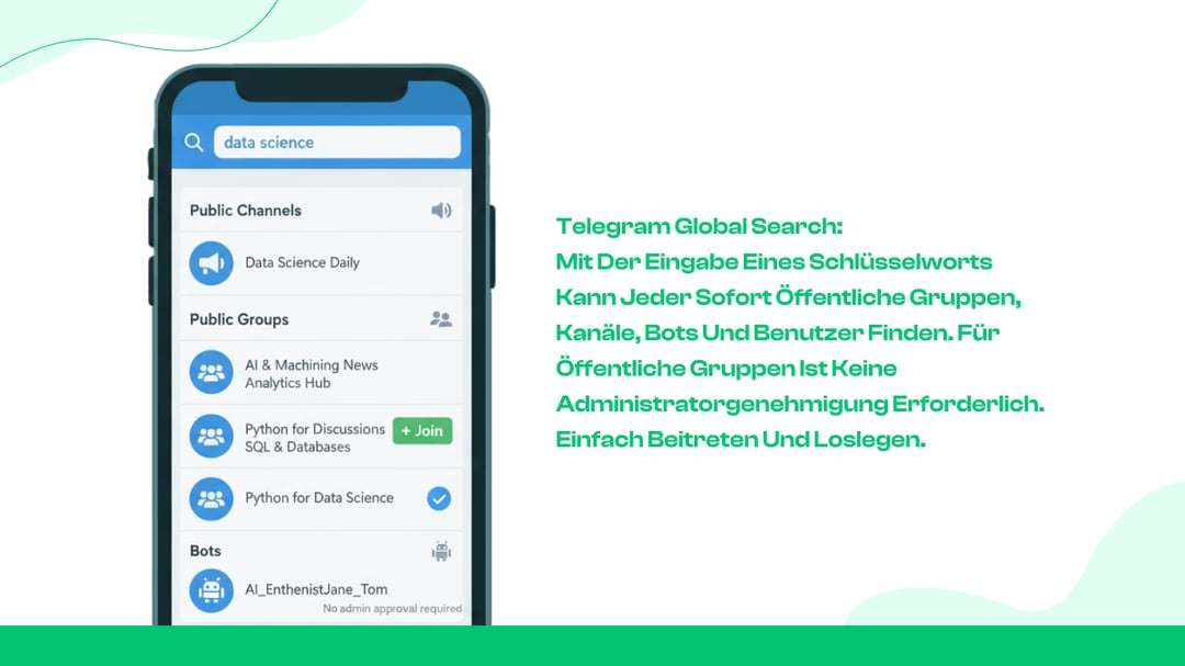 Verwenden der globalen Suche von Telegram