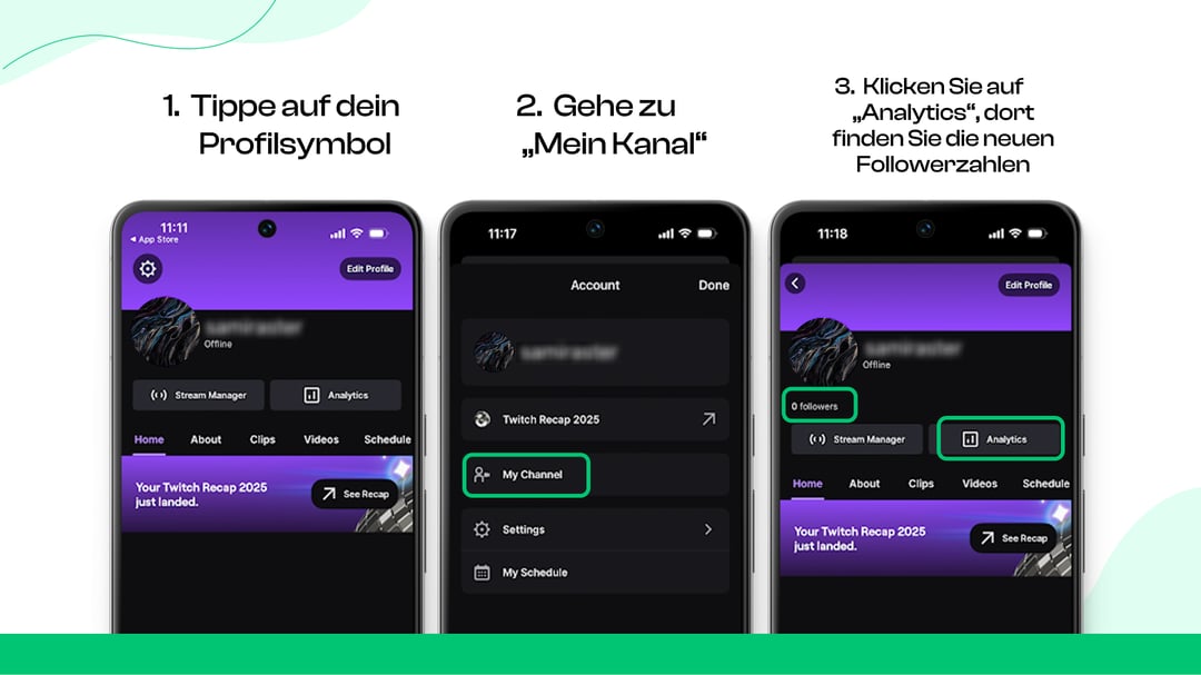 Wie kann ich meine Follower in der Twitch-App überprüfen?