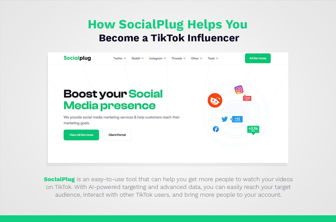 Cómo SocialPlug te ayuda a convertirte en un influencer de TikTok