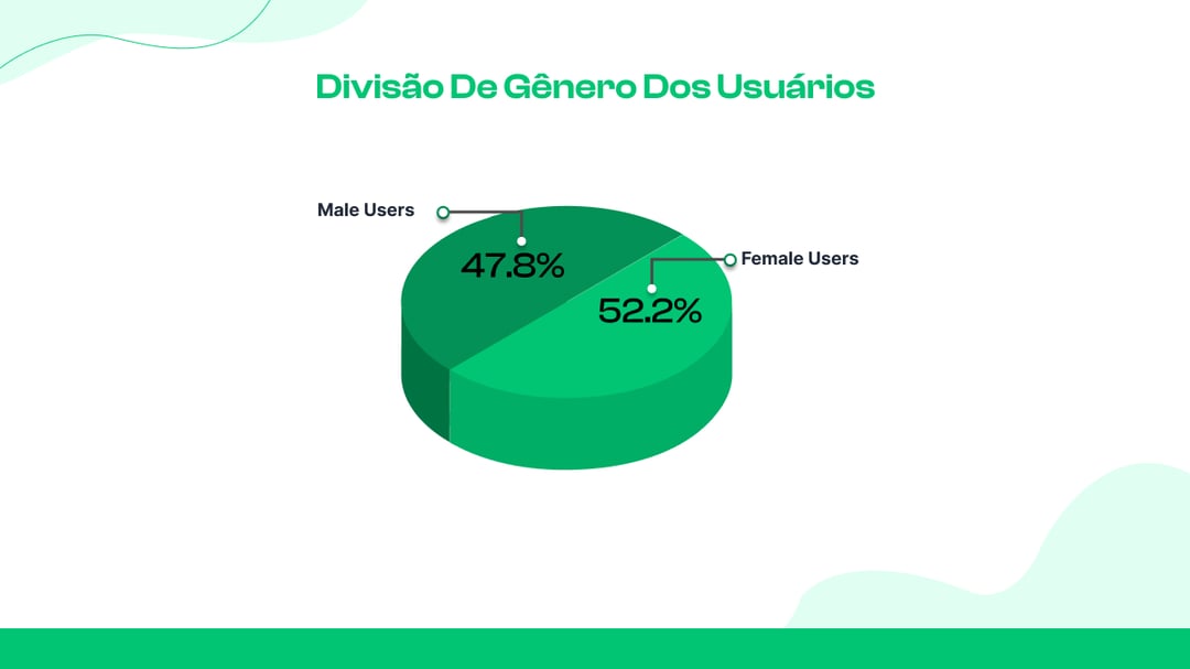  Divisão de gênero dos usuários