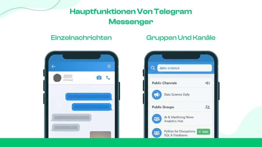 Hauptfunktionen von Telegram Messenger