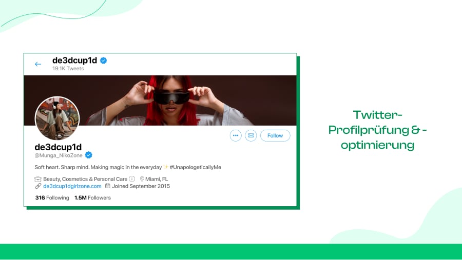 Überprüfen und optimieren Sie Ihr Twitter-Profil