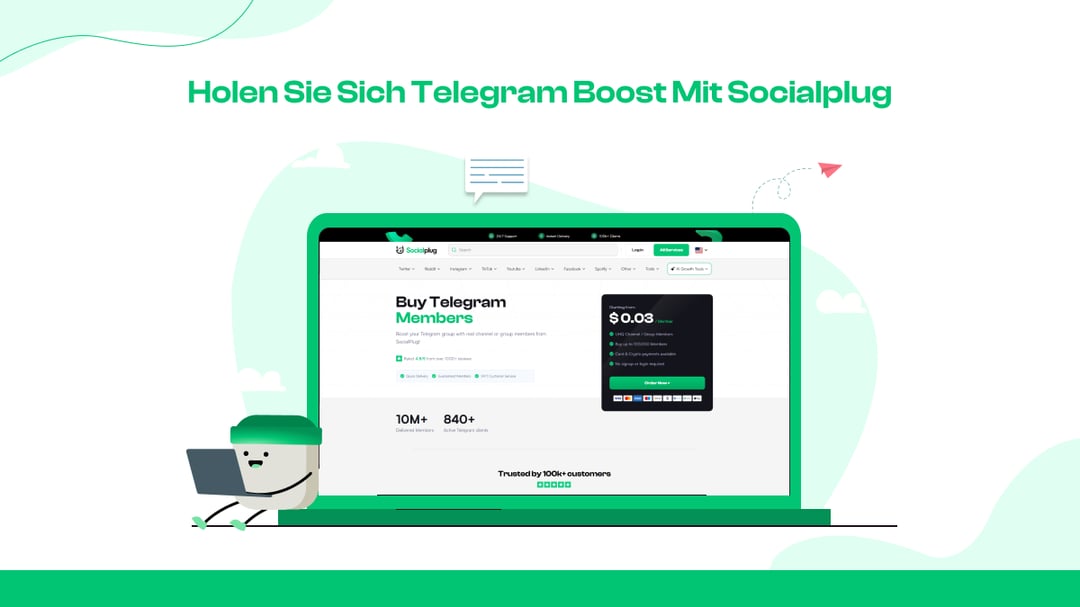 Holen Sie sich Telegram Boost mit Socialplug