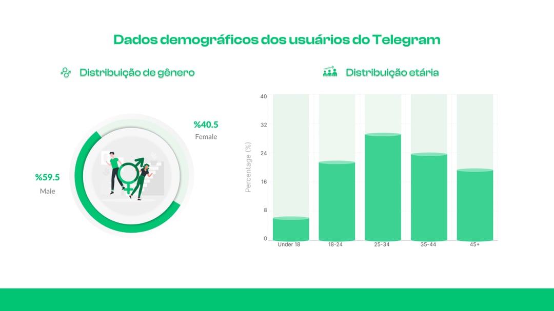  Dados demográficos dos usuários do Telegram