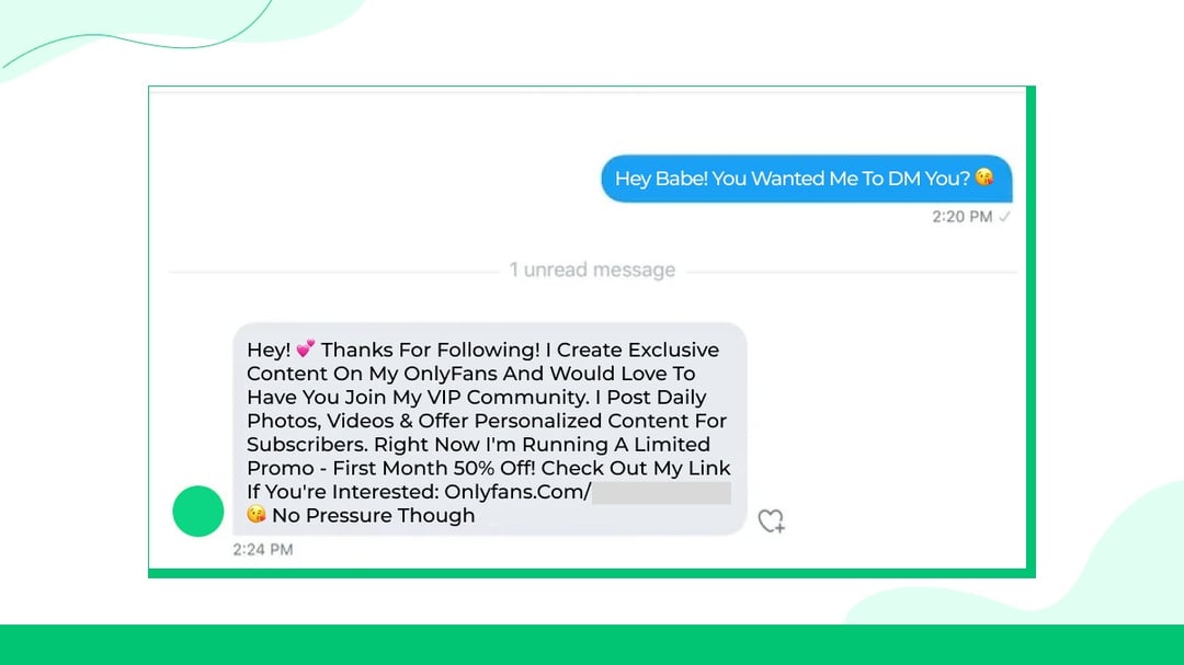 Neuen Followern privat eine Nachricht senden