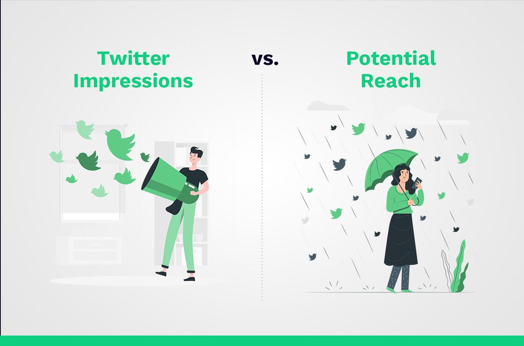 Twitter-Impressionen Vs. Potenzielle Reichweite