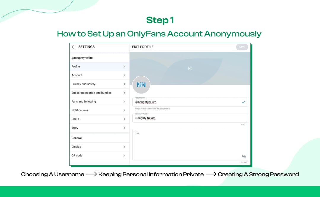 Step 1: Set up an OnlyFans Account anonymously