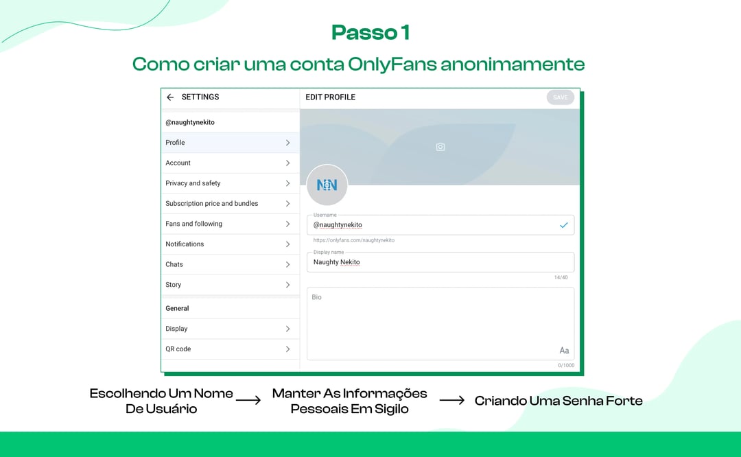 Etapa 1: configure uma conta OnlyFans anonimamente