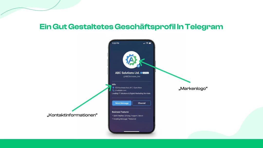 Schritt 4: Richten Sie Ihre Unternehmenspräsenz ein