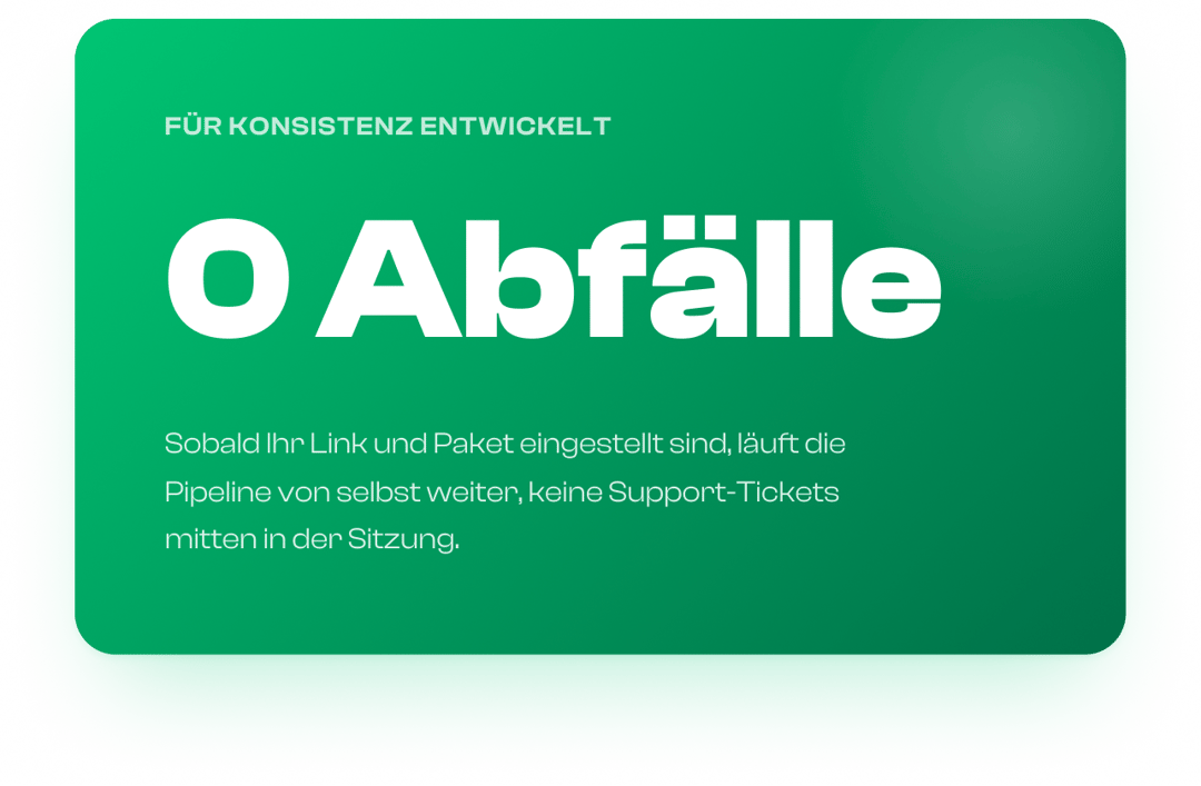  Sofortige Auftragsabwicklung