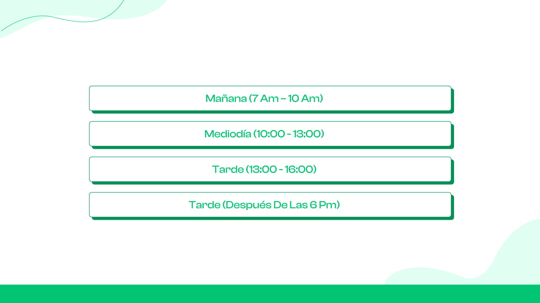 Mejores horas para publicar y franjas horarias diarias