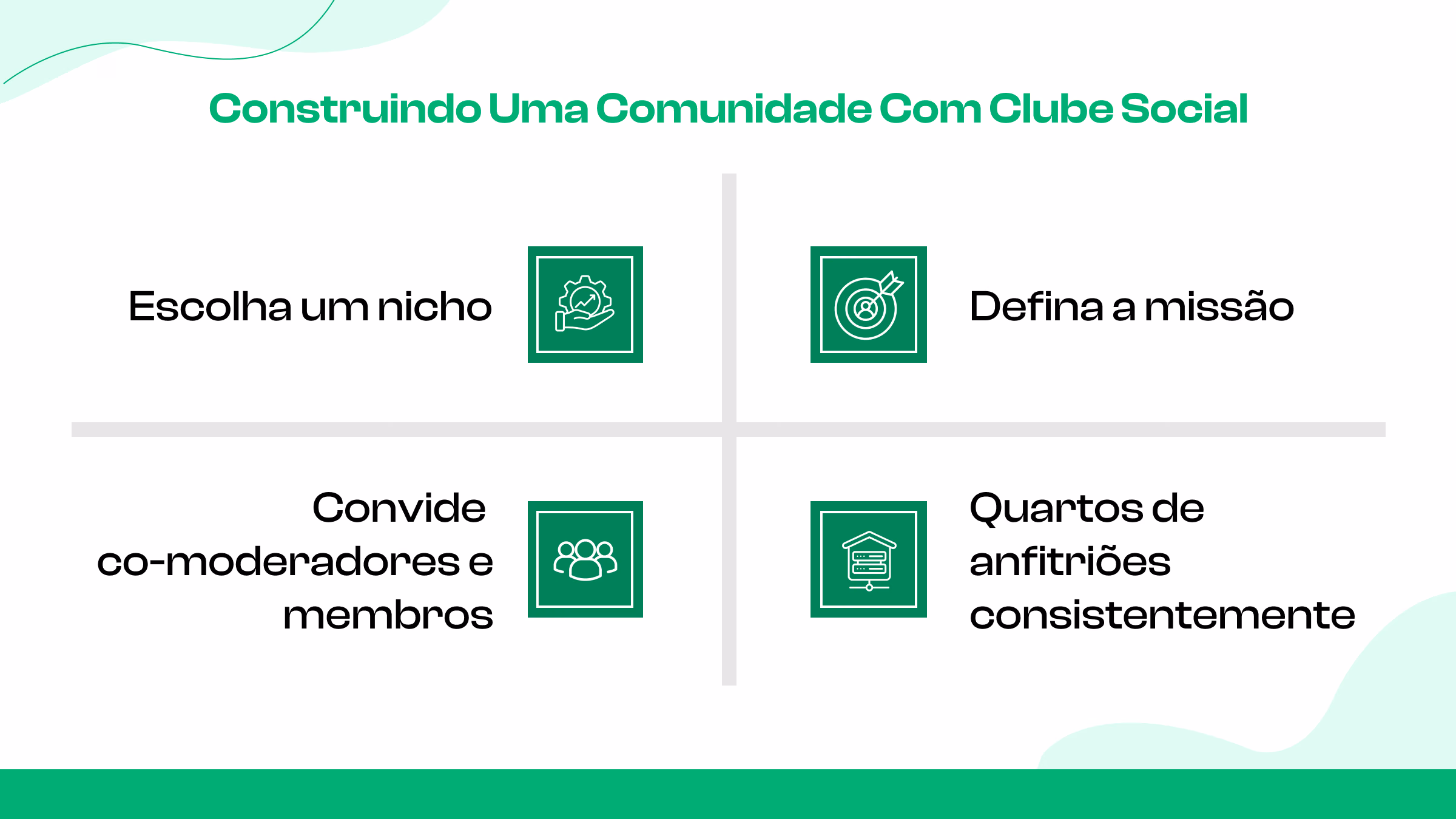 Comece seu próprio clube para criar uma comunidade