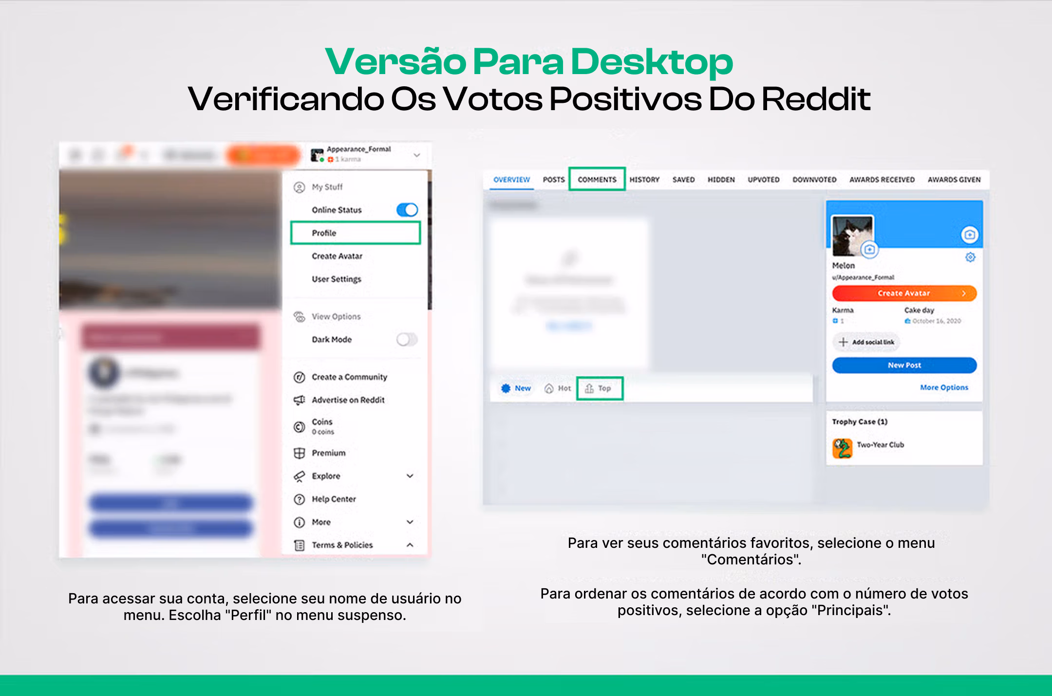 Verificando votos positivos no desktop 