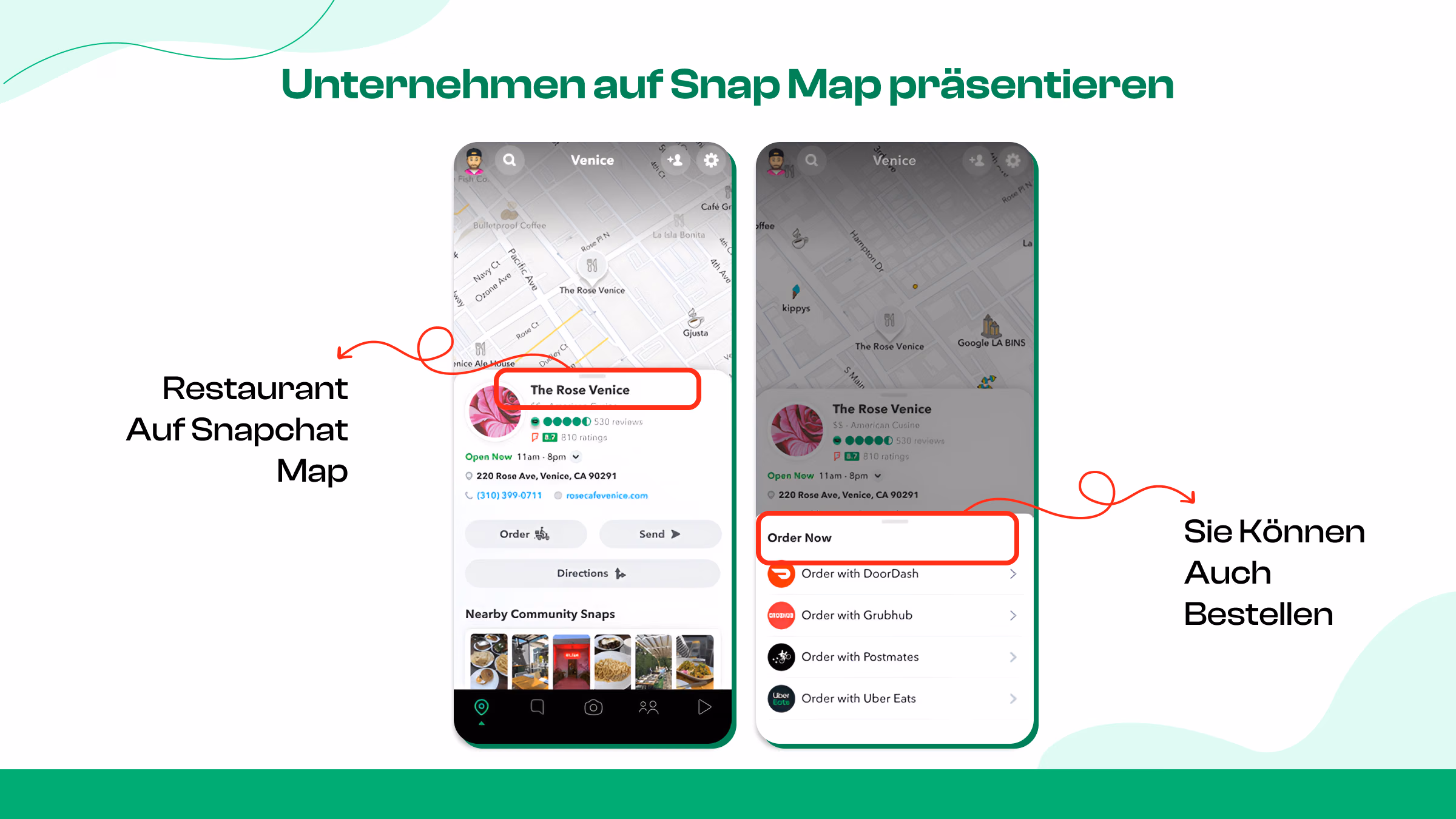 Unternehmen auf Snap Map bewerben