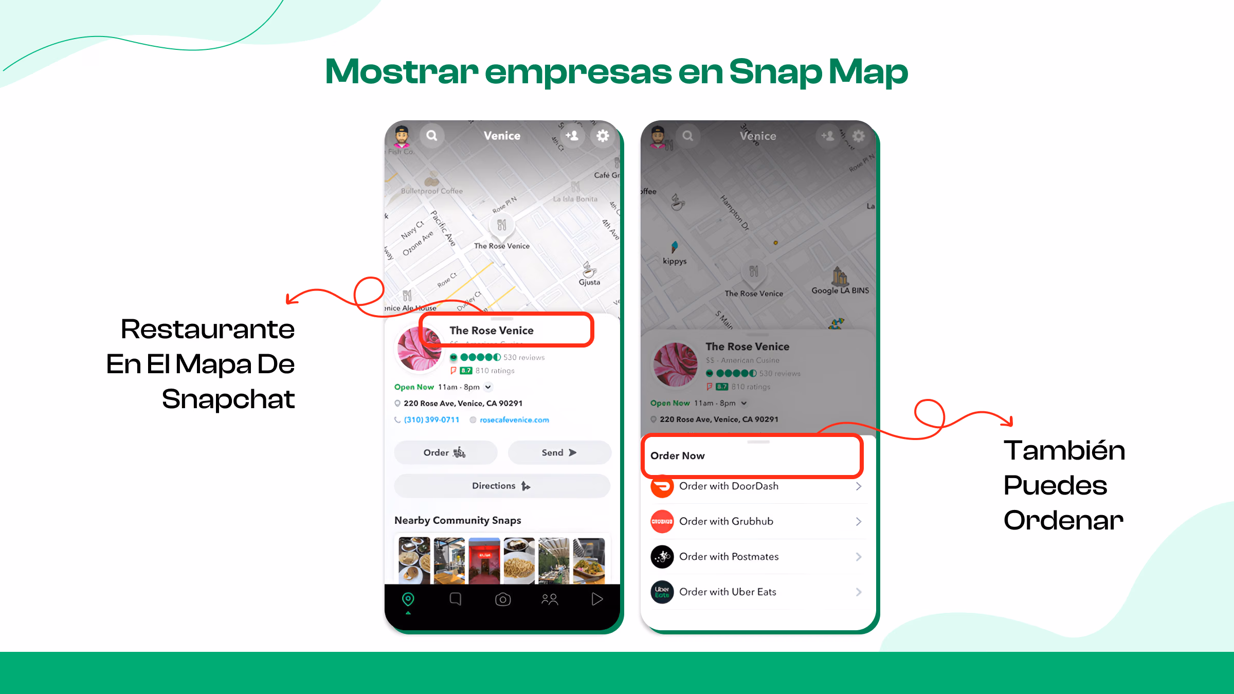 Promocione empresas en Snap Map