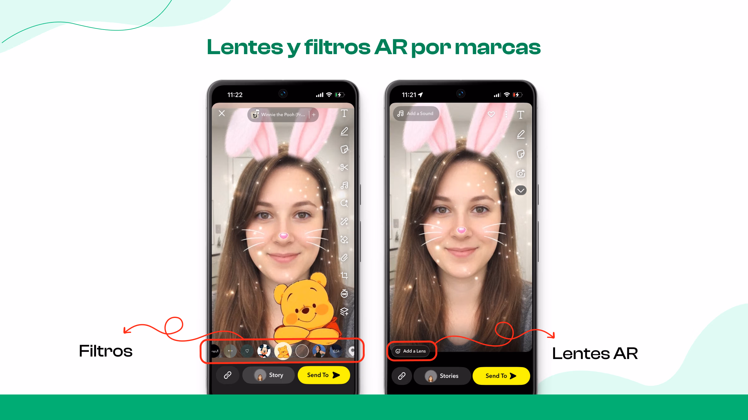 Lentes y filtros de realidad aumentada patrocinados