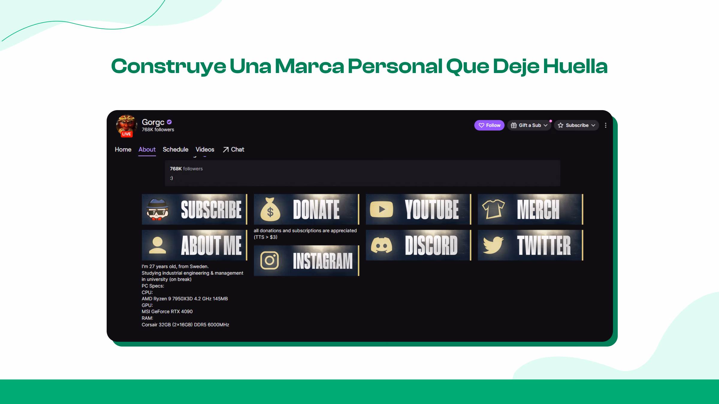 Crea una marca personal que los espectadores recuerden