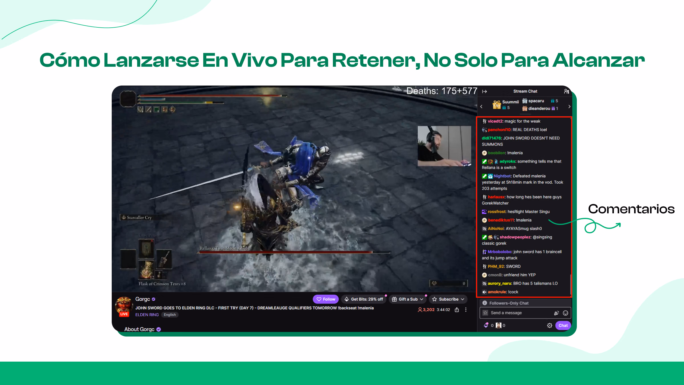 Transmita en vivo de la manera correcta (retención > exposición)