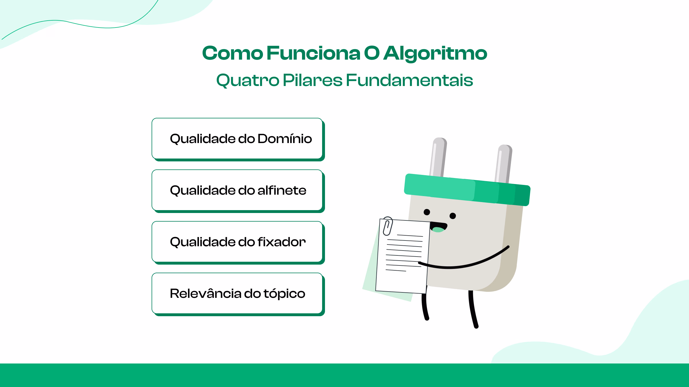 O algoritmo se baseia em 4 pilares fundamentais