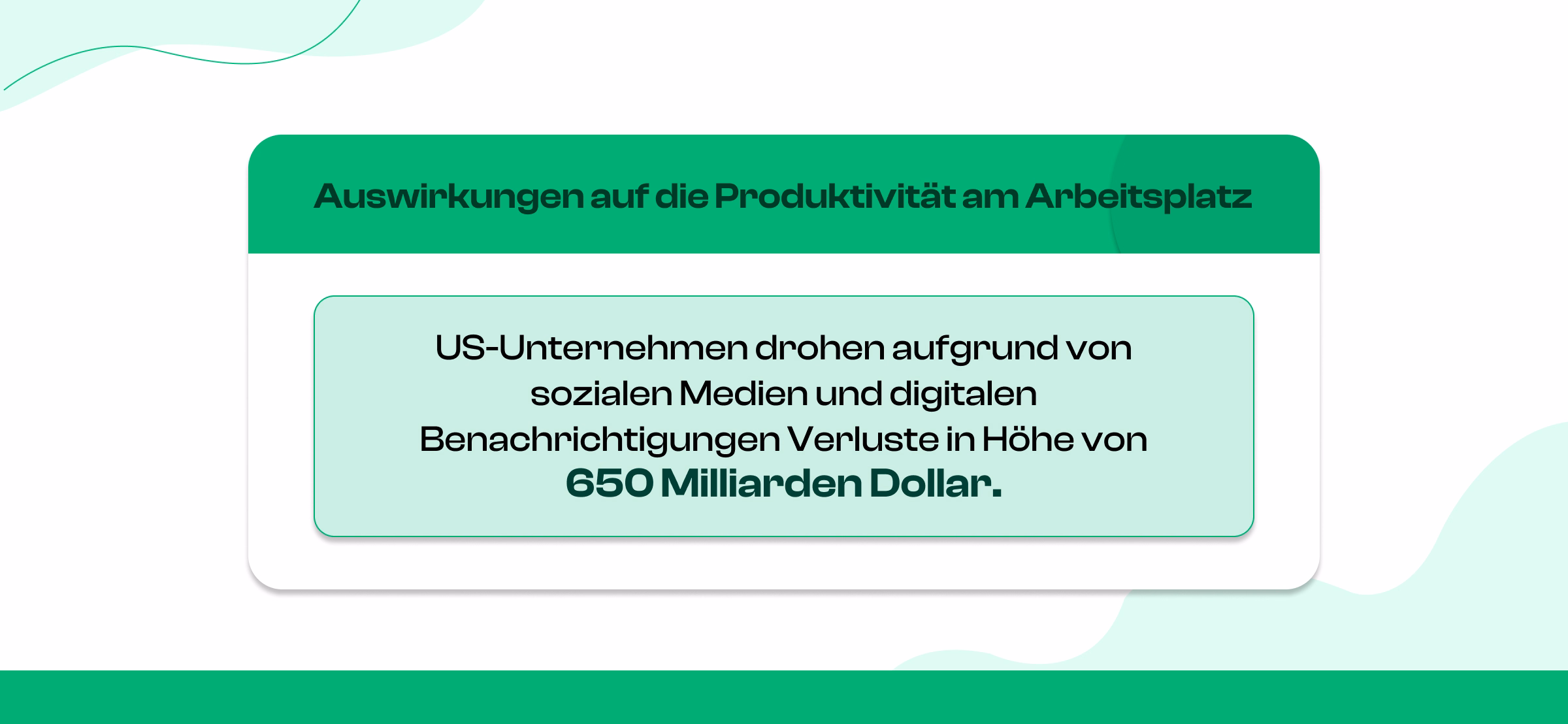 Produktivitätsverlust am Arbeitsplatz